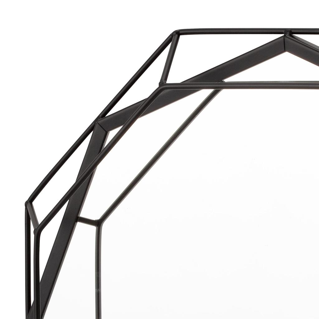 Francfranc Lina Wall Mirror Black 50cm Modern Metallic