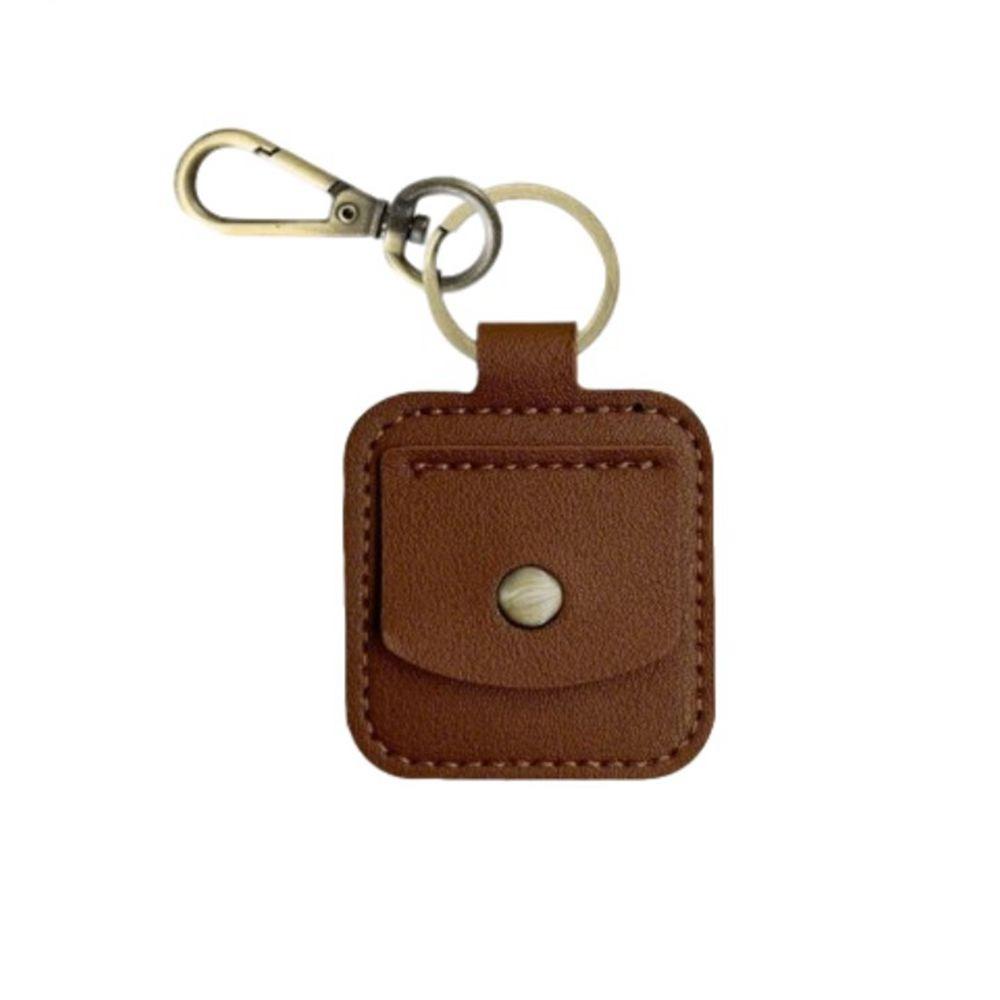 

Faux Leather Ring Jewelry Pouch PU Mini Wallet Lightweight Coin Holder Key Ring Thin коричневий