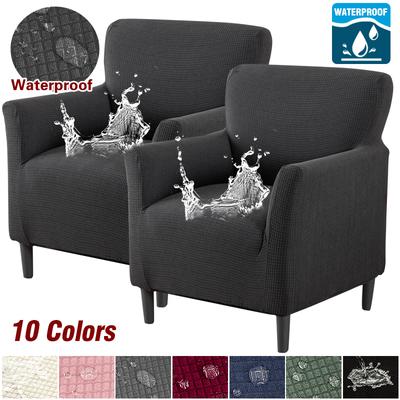 Waterproof Stretch Armchair Cover Sofa Cover for Living Room Thick Soft Chair Cover with Elastic Bottom Couch Cover for Pets Kid