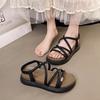 Roma con gonna sandali da donna estivi nuovi open-toe versatili da spiaggia piattaforma super morbidi sandali neri