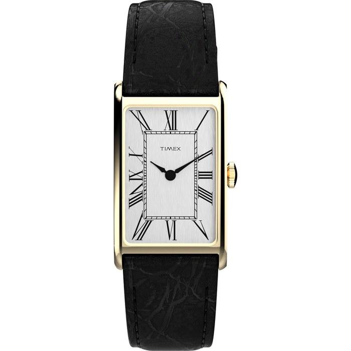TIMEX 1976 Dress Rectangle Reissue Watch Quartz 30m Waterproof Mineral Glass Silver Dial TW2Y56200 Unisex