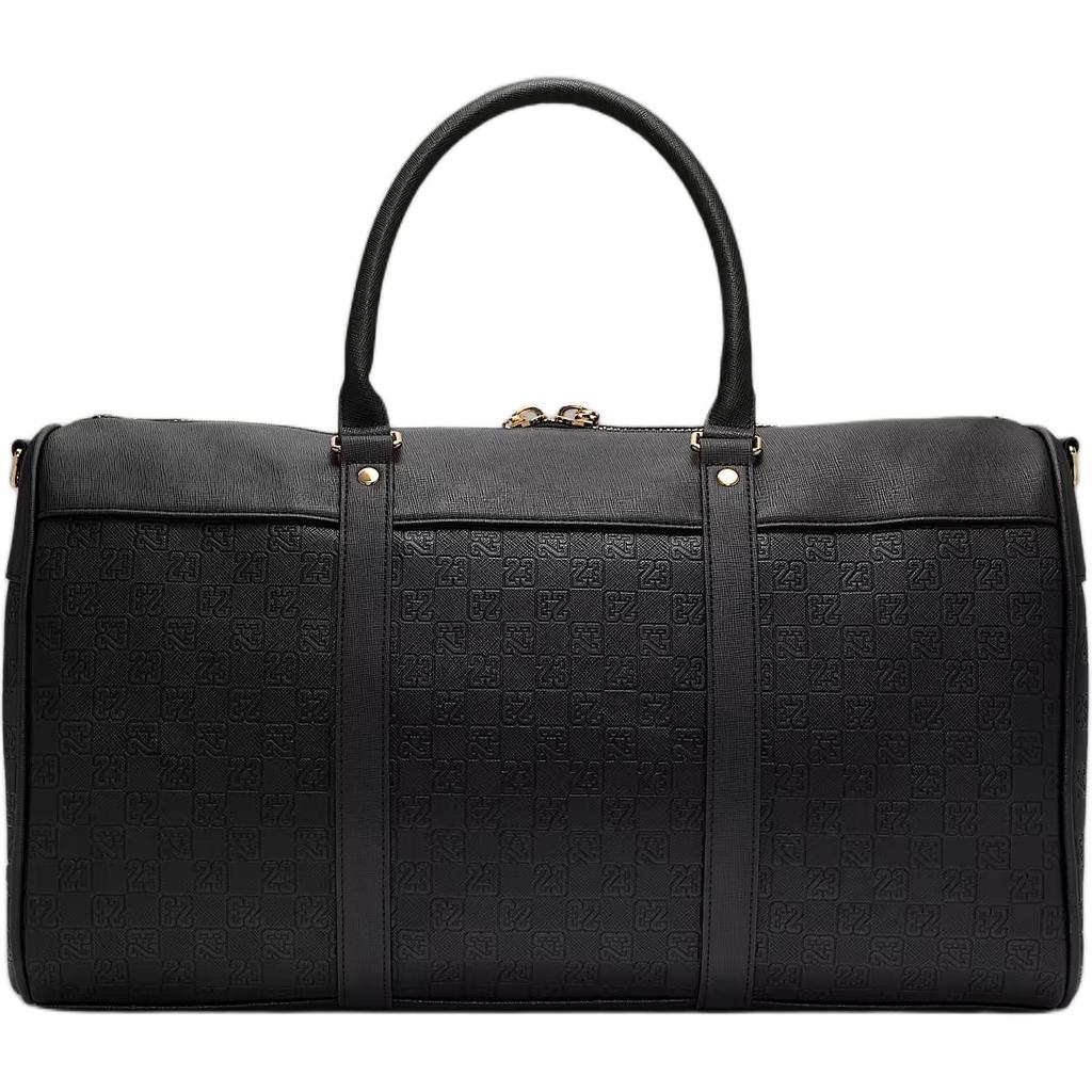 Jordan Core Monogram Digital Embossed Pattern Synthetic Leather Travel Bag Unisex Travel Bag Black IZ8154-010