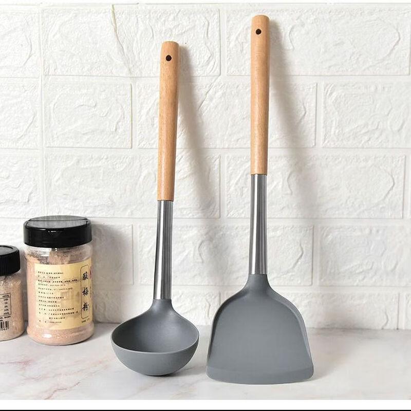 Wooden Handle Silicone Cooking Utensil Set