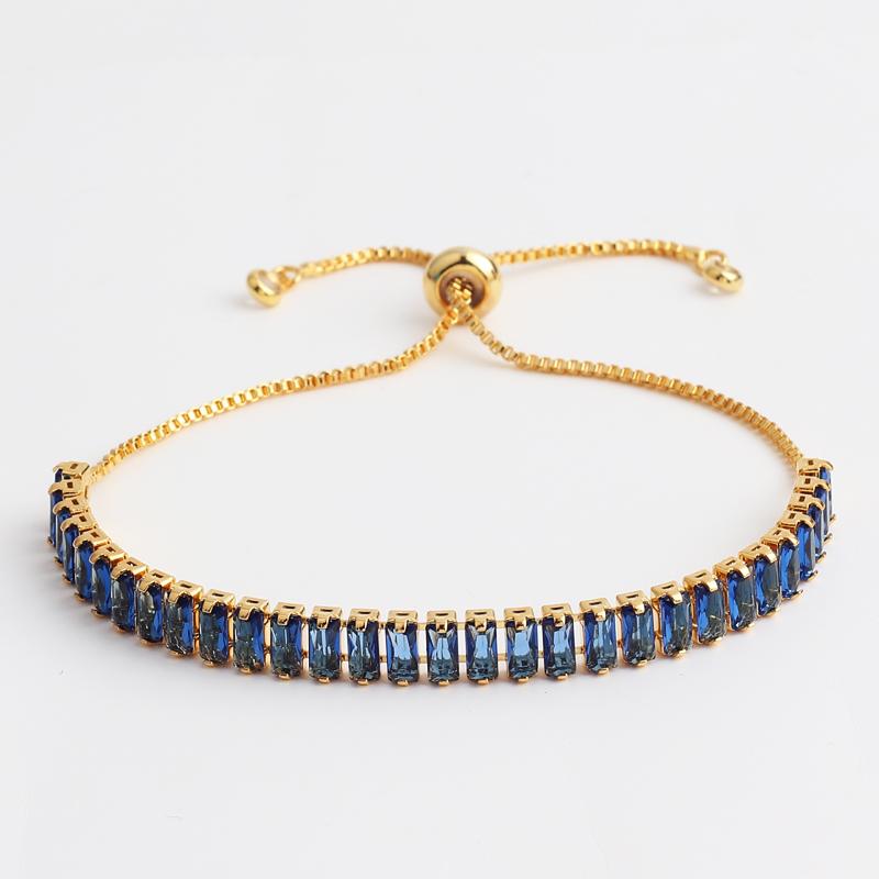 Women's Gold Colorful Choker Necklace Shiny Rainbow Crystal Zircon Tennis Chain Statement Jewelry Dropshipping