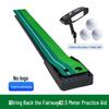 PGM Golf Putter Practice Mat with Ball Return - Simulated Turf (3m/2.5m)