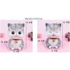 Animal Design Statue Money Box Grey Cat Crafts Ornaments Creative Cat Piggy Bank  Home Office