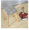 Square Stool Cover Elastic Home Table Slip-cover Office Dining Table Solid Wood Chair Cover Modern Minimalist 2 Patterns