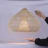 JOYINLED Rattan Ceiling Chandelier Light Wabi-sabi Style Retro Southeast Asian Pendant Lamp 60/80cm Beige Black Lighting Fixture