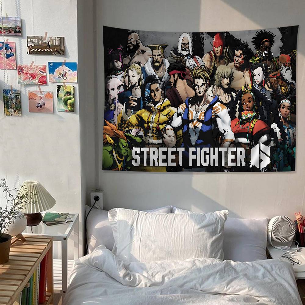 Street Fighter Game Gamer Anime Tapestry Art Science Fiction Room Home Decor Wall Art Decor