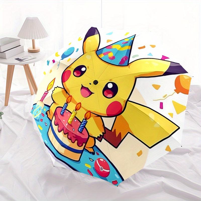 

1pc Pikachu Party Hat with Automatic Opening Umbrella - Portable 3-Fold Design, 8-Bone Iron Frame Outdoor Umbrella, Perfect Gift for Fans, Travel