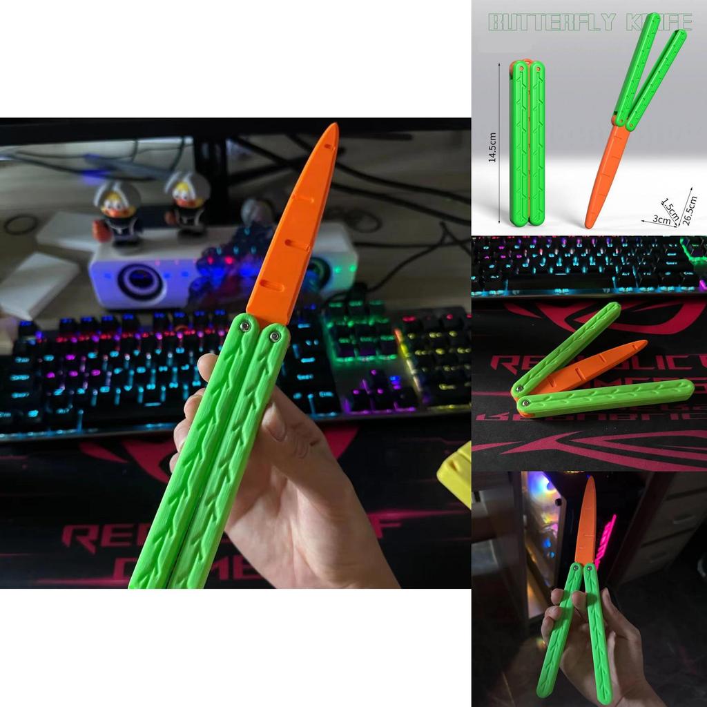 Nachtleuchtende Karotte Schwerkraft 3D Kreatives Extra Großes Schmetterlingsspielzeug zum Stressabbau