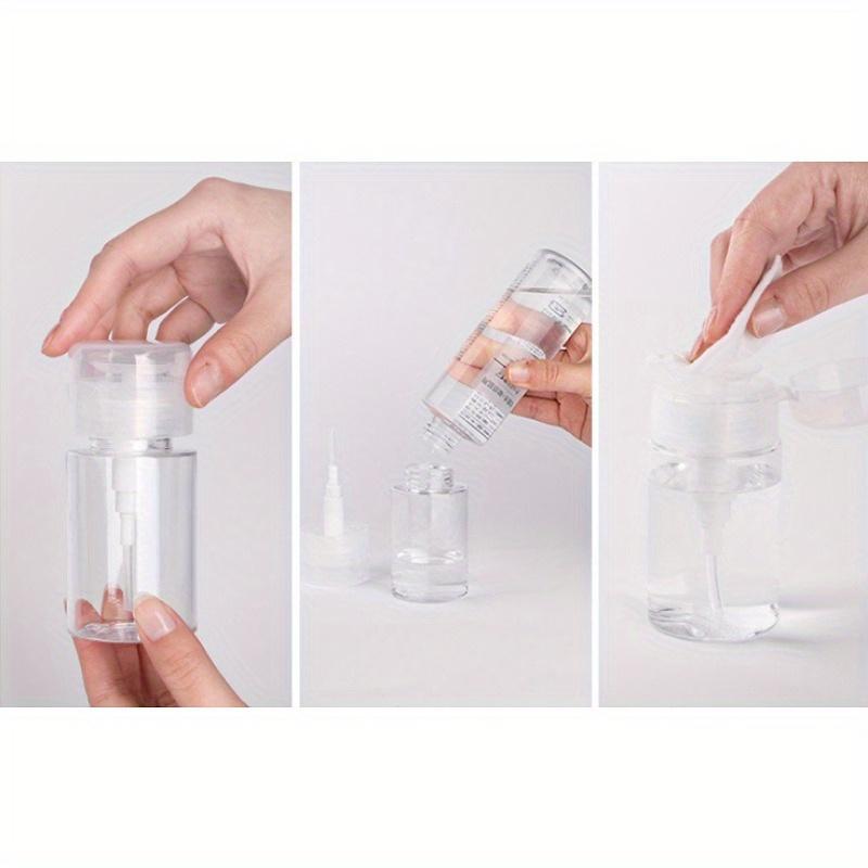 2pcs 100ml Storage Refillable Bottles Empty Liquid Press Pump Dispenser Nail Art Polish Remover Cleaner Makeup Manicure Tools
