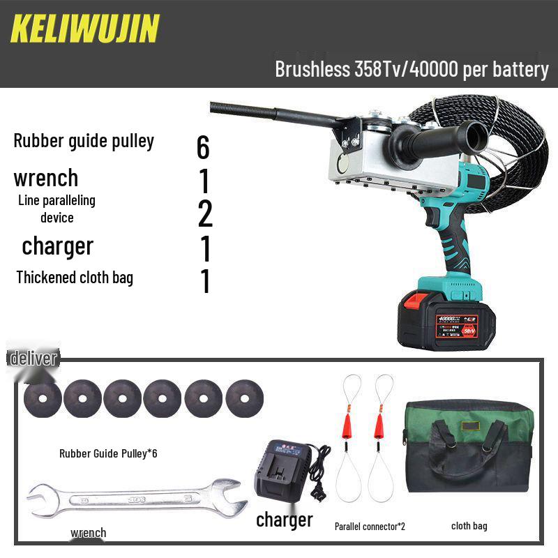 Automatic Electrician Wire Puller and Threader Machine