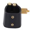 Leather And Metal Sax Mouthpiece Ligature Black Color Alto Sax Ligature  For Alto Saxophone