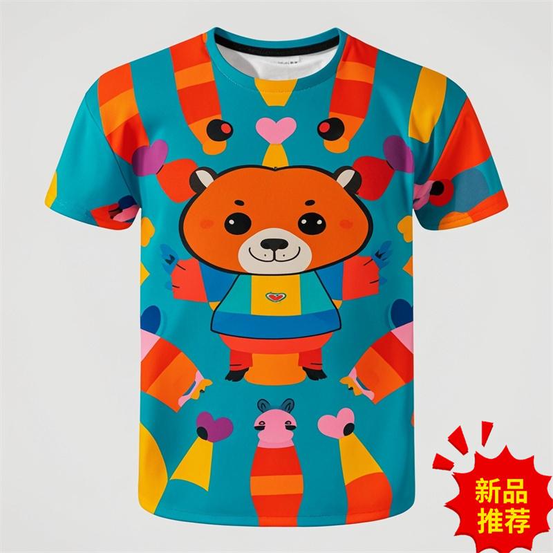 Summer Harajuku 3D Cute Animal Capybara Print T Shirt For Men