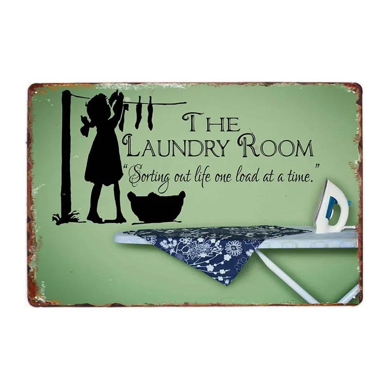

Fifties Comic Style Retro Laundry Sign Wall Decor Metal Vintage Plaque Poster Laundry Room Decor Plate 20x30cm 20x30cm（7.8x11.8inch）
