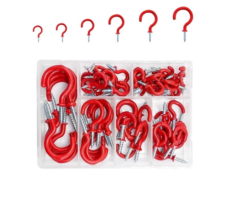 

Multipurpose Iron Screw Hook Assortment 70Pcs Not Designs Hooks set for Organizing Garages Tool Kitchen Utensils 1