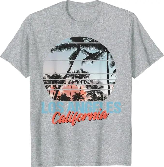 Mens Los Angeles California Pride Vacation Travel Tourist Gift TShirt Men Women Summer Fashion Vintage Crew Neck Tshirt
