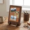 Soft Cork Notice Pin Memo Rack Solid Wood Photo Display Holder Cork Message Board  Home Decor