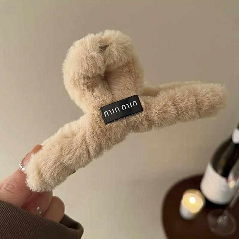 Large Plush Hair Clip: Autumn/Winter Volumizing Shark Clip for Women