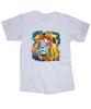 Lion Art Painting Portrait Style White T-shirt Wildlife King of the Jungle