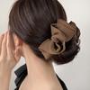 Elegant Satin Pleated Hair Clip: Enhances Volume for Ponytails & Buns, Stylish New Hair Accessory for Women