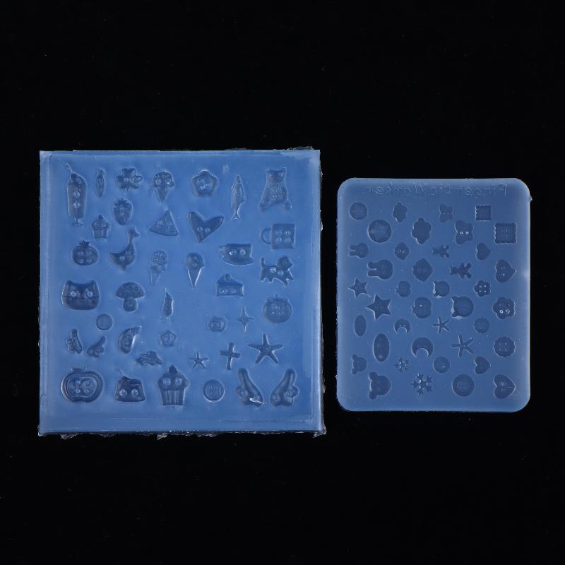 3D Button Nail Art Silicone Mold Multi Patterns Small Size Reusable Manicure Tool for Beginners Home Nail Decoration