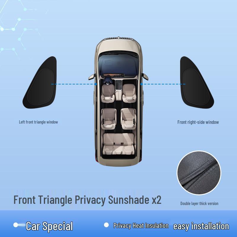 

Wuling 25 Starlight 730 Car Window Sunshade: Heat Insulation, UV Protection, Privacy Shield for Camping.