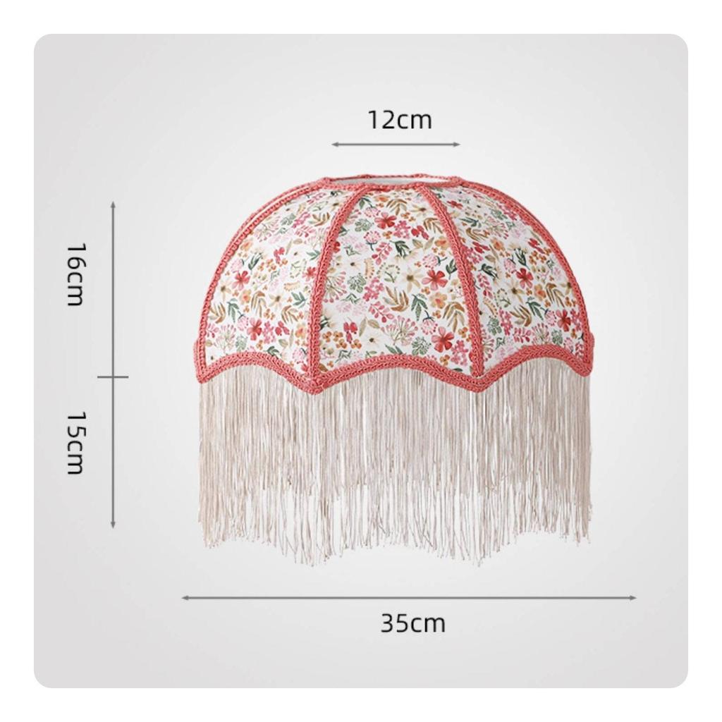 Lampshade with Fringe Fringed Woven Table Lamp Shade