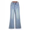 Star Zhao Lusi Style Women's Micro Flare Jeans - Loose Fit, Straight Leg, Autumn Collection