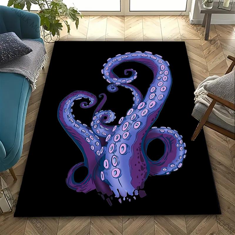 Colored Octopus Printed Carpet Living Room Bedroom Sofa Mat Office Large Area Decorative Rug Modern Decorative Rug Fast Delivery