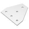 5PCS Flat Tie Plate Aluminum Alloy 5 Holes Compression Resistance Repair Mending Plate Bracket for Industrial