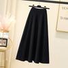 Women's Fall and Winter Medium-length Knitted Wool Large Hem Half-length Skirt