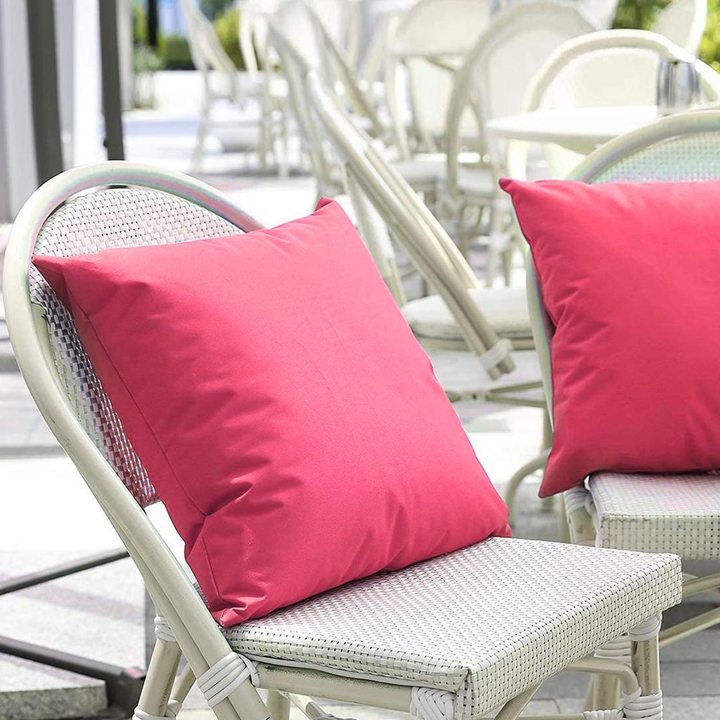 Solid Color Outdoor Waterproof Cushion Cover Candy-colored Simple Rainproof Stain-resistant Throw Pillow Covers for Patio Sofa