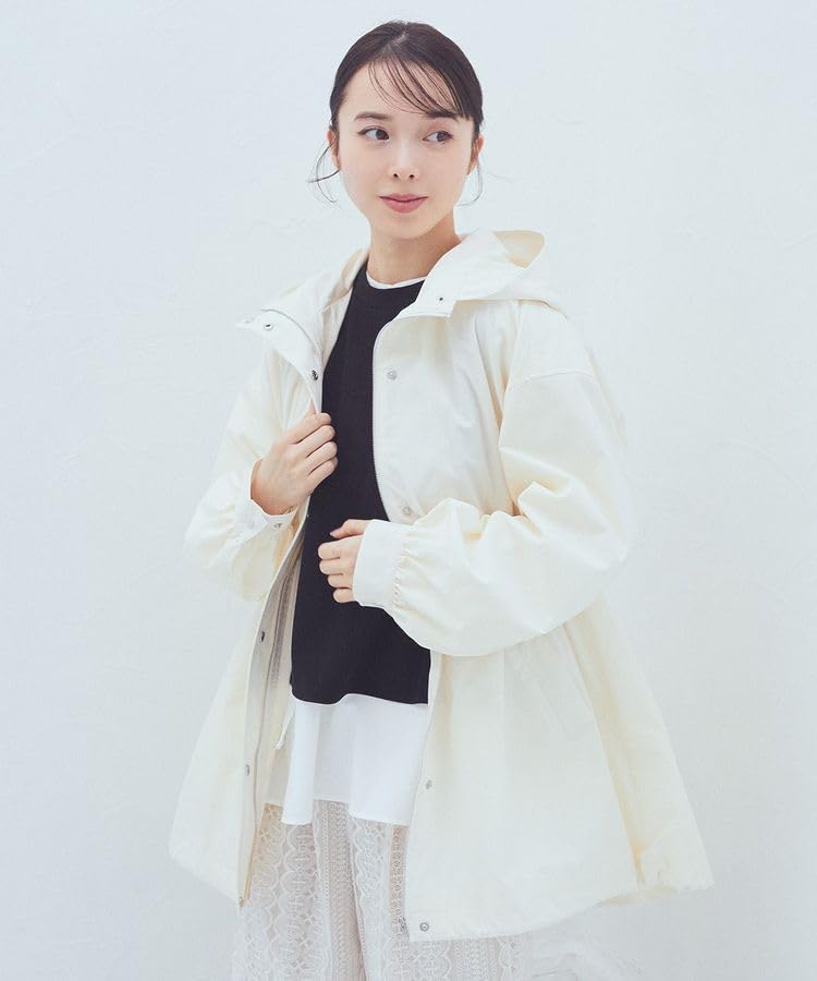 Earth Music Ecology Drawstring Ivory & Women's Mid-Length Hoodie,