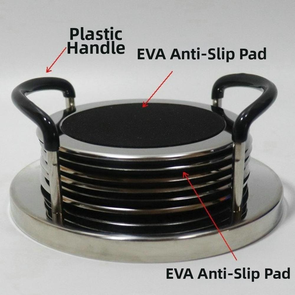 6PCS/SET Waterproof Non-Slip Coaster Minimalist Insulation Cup Mat  Table Decor