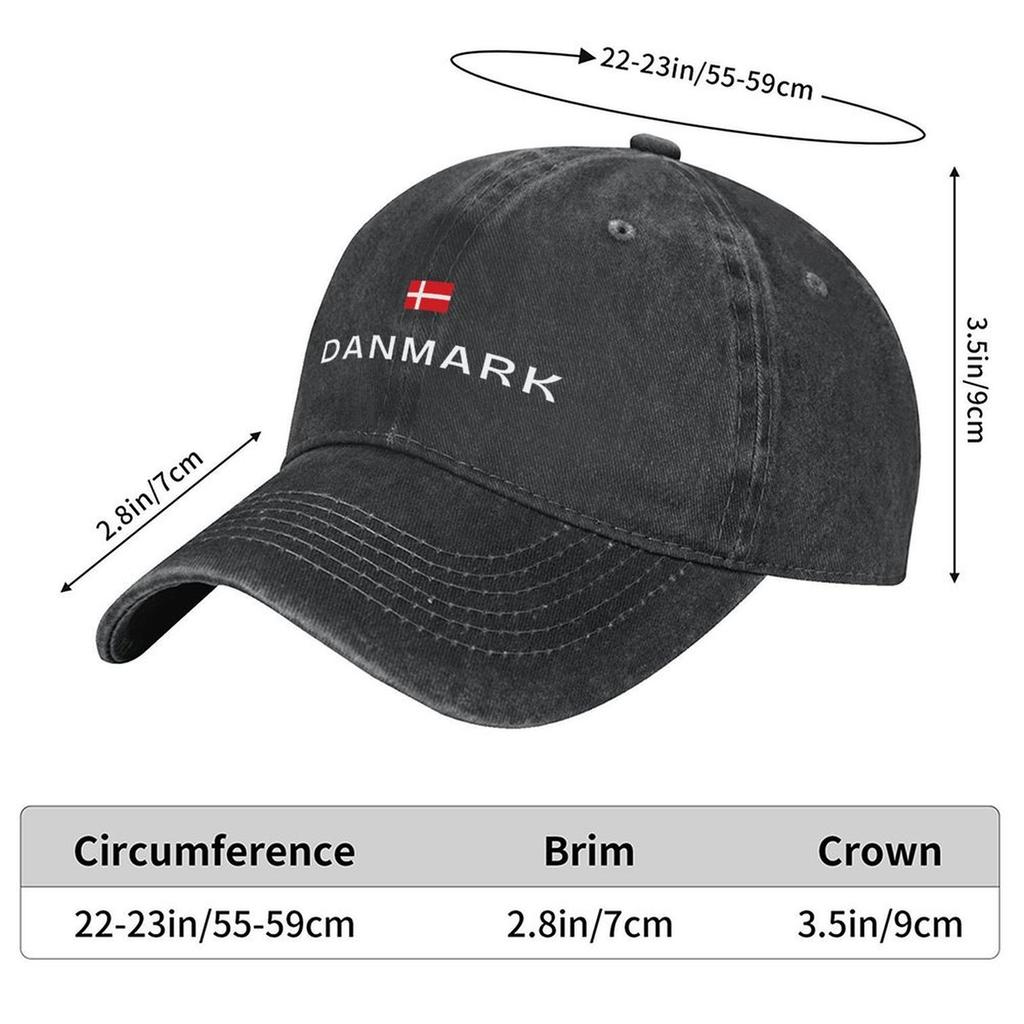 2026 Denmark Flag Baseball Cap Fishing Cap Men's Big Size Hat Golf Cap Horse Hat Hats For Women Men's