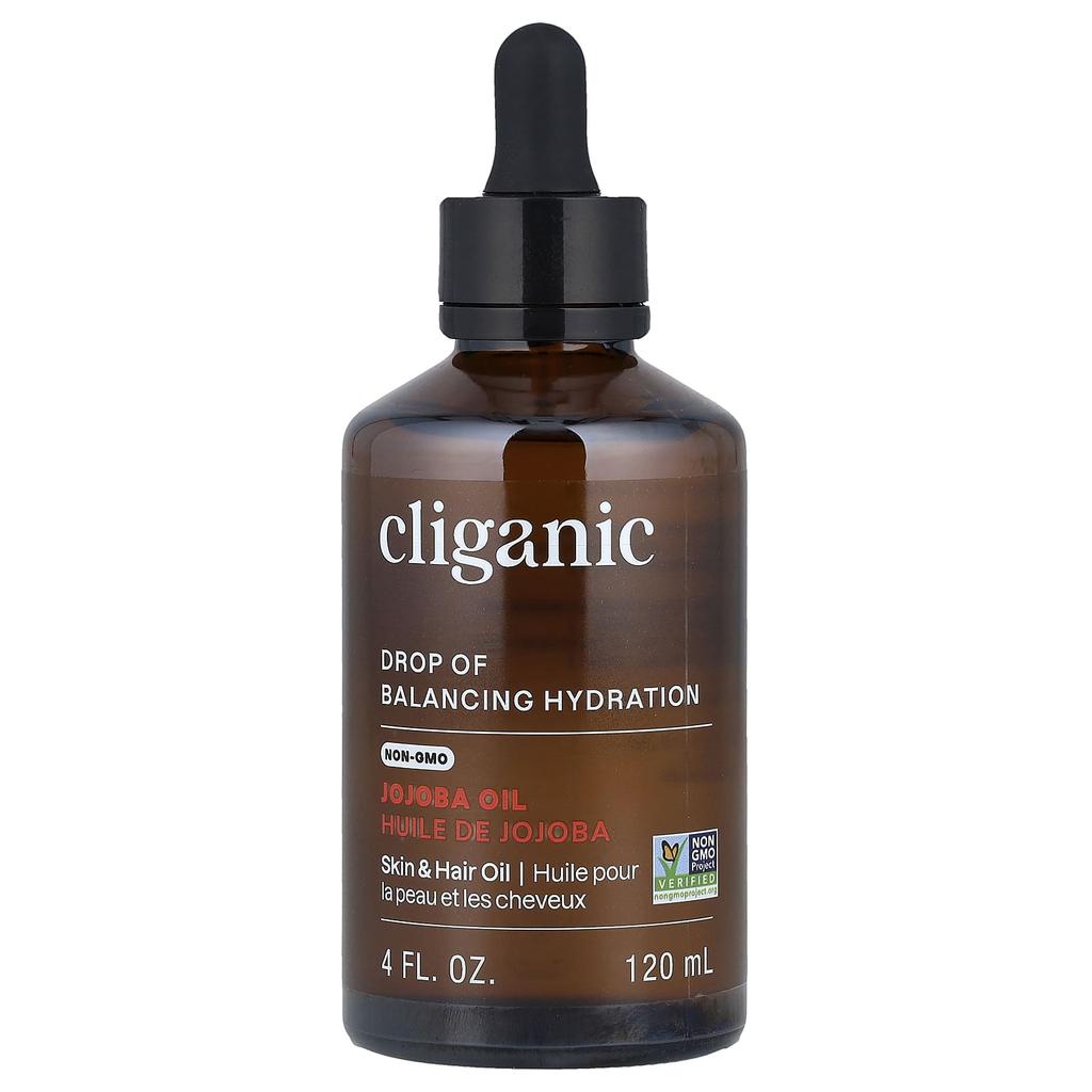 Cliganic Jojoba Oil, Oily and Combination Skin, 120ml (4 Fl Oz)