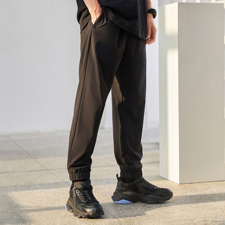 Li Ning Training Series Loose Breathable Cuffed Nine-Point Sports Pants Men Pants Black AYKR445-1