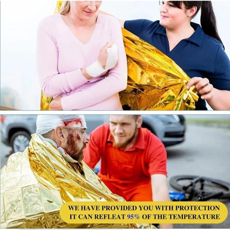 Outdoor Emergency Sliver Survival Blanket Waterproof First Aid Rescue Curtain Foil Thermal Military Blanket160X210Cm
