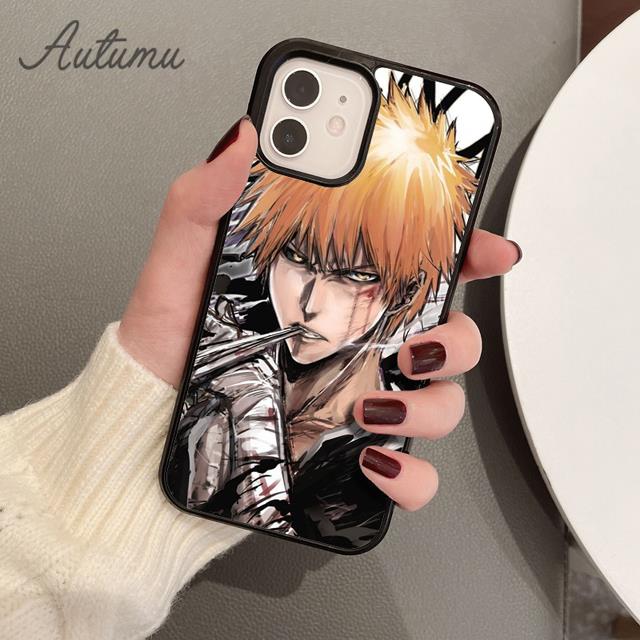 Bleach Ichigo Kurosaki Anime Pouzdro na telefon pro iPhone 11 12 13 14 Pro Max mini X XR XS SE 2020 6S 7 8 Plus Galaxy S21 S22 skořepina