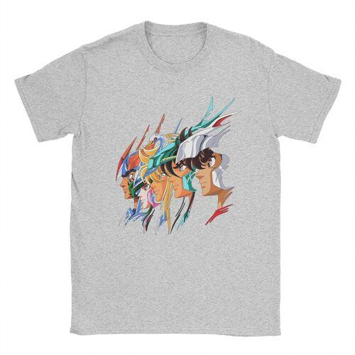 Knights Of The Zodiac Japanese Anime T Shirts 100% Cotton  T-Shirt Crewneck Saints Seiya Tee Shirt Short Sleeve Clothes Birthday