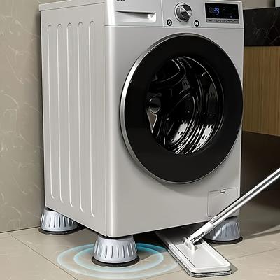 4 Peças Almofadas Antivibração para Máquina de Lavar - Tapetes Antiderrapantes, Absorventes de Choque e Redutores de Ruído para Geladeiras e Eletrodomésticos, Altas, Antienchente