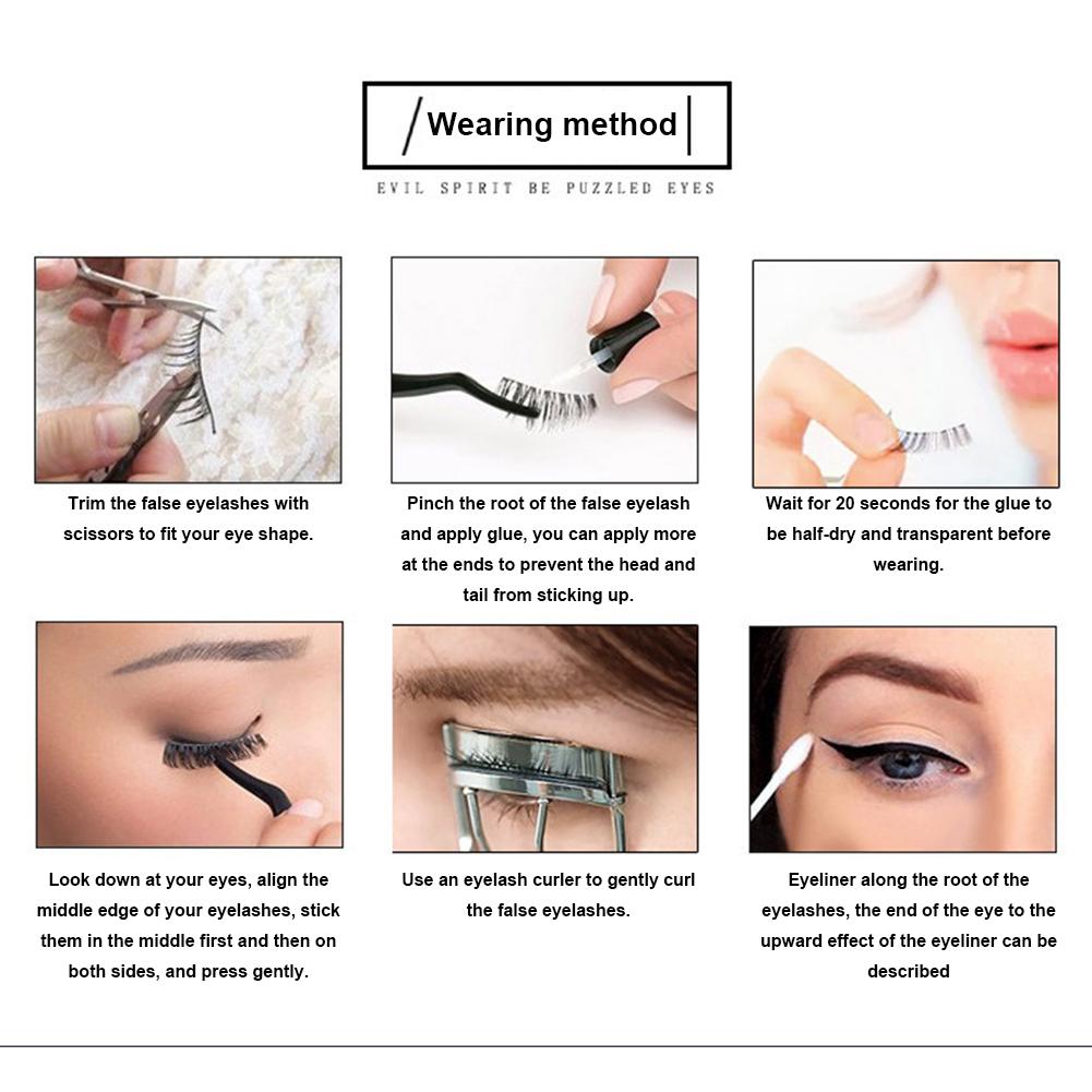 2Pcs 3D Eyelash Extensions Style Try On Stick False Eyelash Showing Stand for Display Grafting Eyelashes Effect