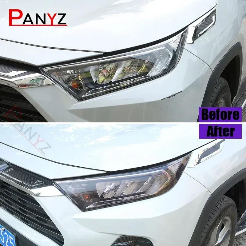 2Pcs Car Headlight Protective Film Protection Tint Black Transparent TPU Sticker For Toyota RAV4 XA50    Accessories