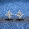 0.8ct D Color Moissanite Stud Earrings For Women Top Quality 100% 925 Silver Sparkling Wedding Jewelry