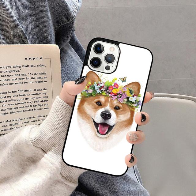 Cute Corgi Dog Phone Case Back Cover for iPhone 17 Air 16 15 14 13 11 12 Pro Max PlusS Shell Coque