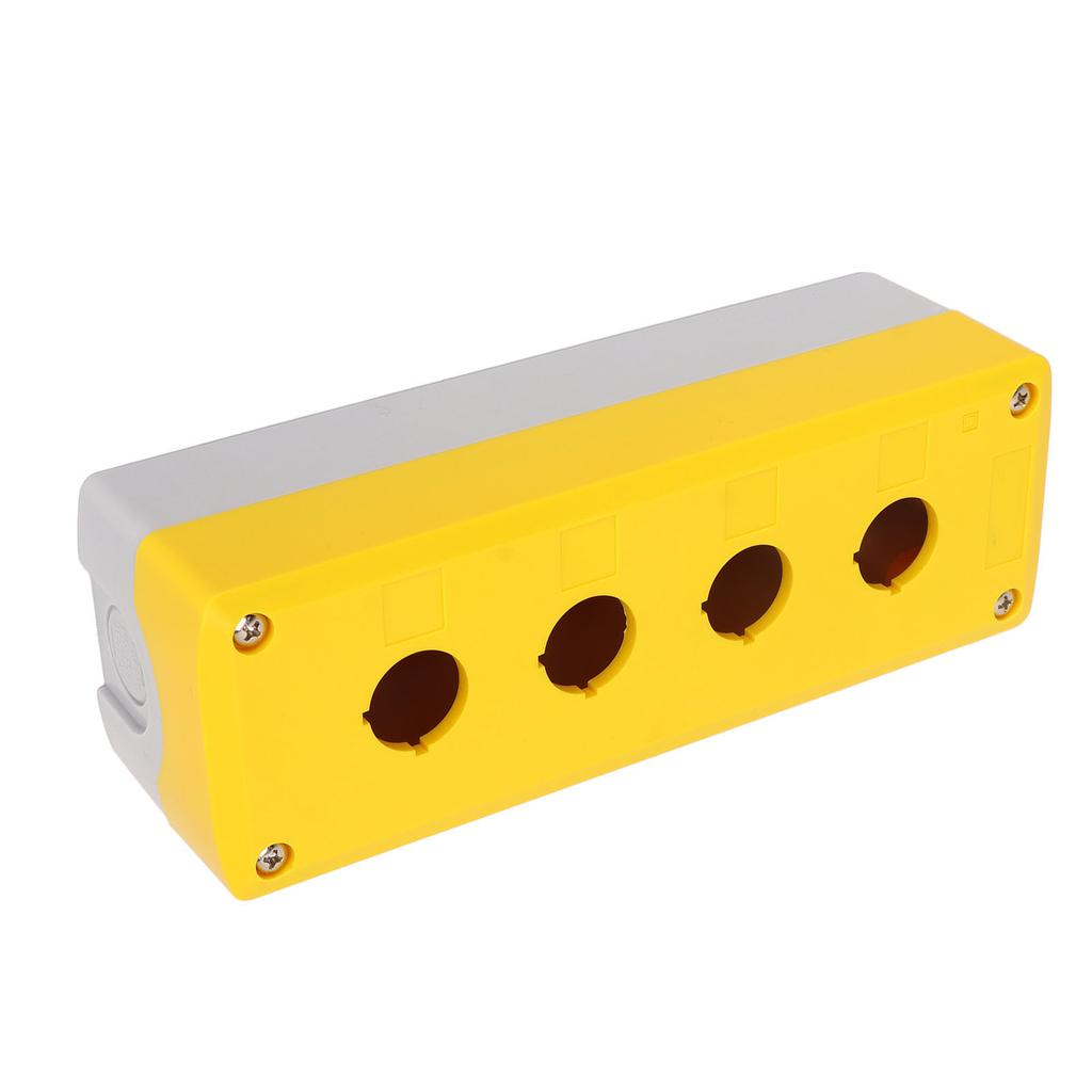 BERM Tryckknappskontrollstation Box Industriell 4-facks Vattentät ABS Gul