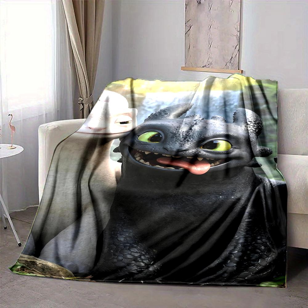1Pc Dragon Companions Blanket Soft And Comfortable Casual Warm Camping Travel Christmas Halloween Xmas Gift M924651