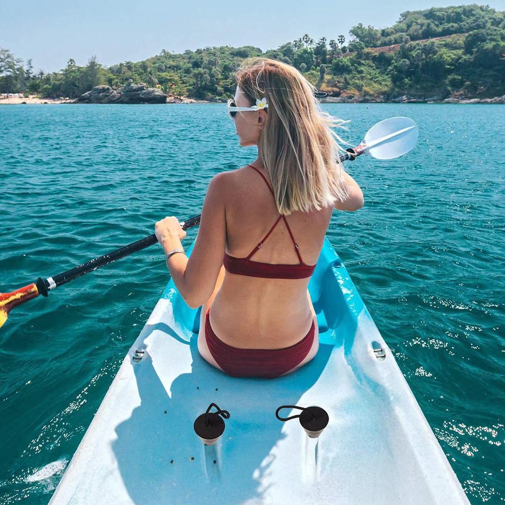 2pcs Kayak Drain Plug with Drawstring, Universal Rubber Drain Hole Plug, Suitable for Kayaking